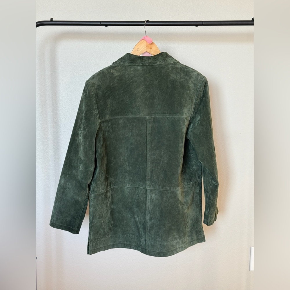 Jessica Holbrook green suede jacket - Picture 3 of 3
